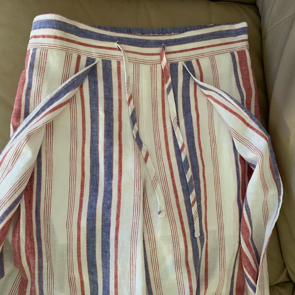 EUC EXPRESS High Waisted Striped Split Leg Pants - Picture 11 of 14